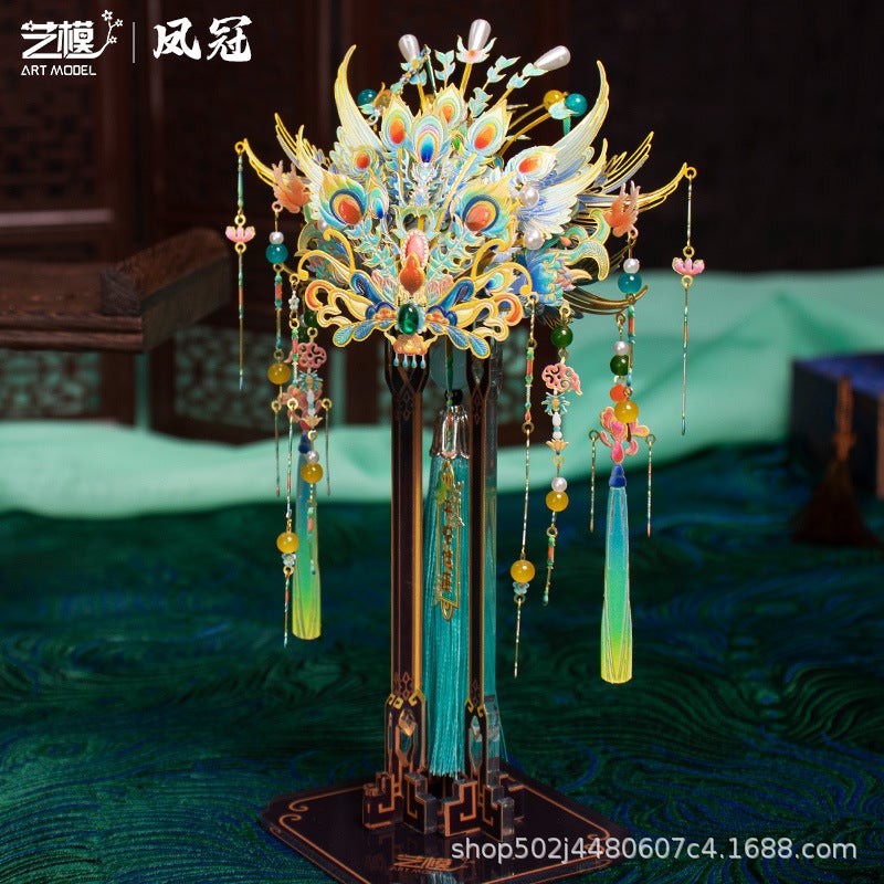 Art Model Phoenix Crown 3D Three-Dimensional Puzzle Metal Assembled Model Handmade Diy Material Gift Car Hanging Ornaments - Image 5